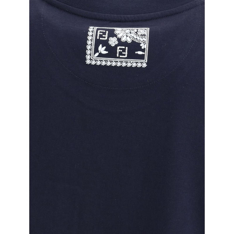 Fendi T-shirt met bandanasprint op de zak