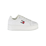 Tommy Hilfiger Women's White Polyester Wedge Sneaker - Stylish Comfort