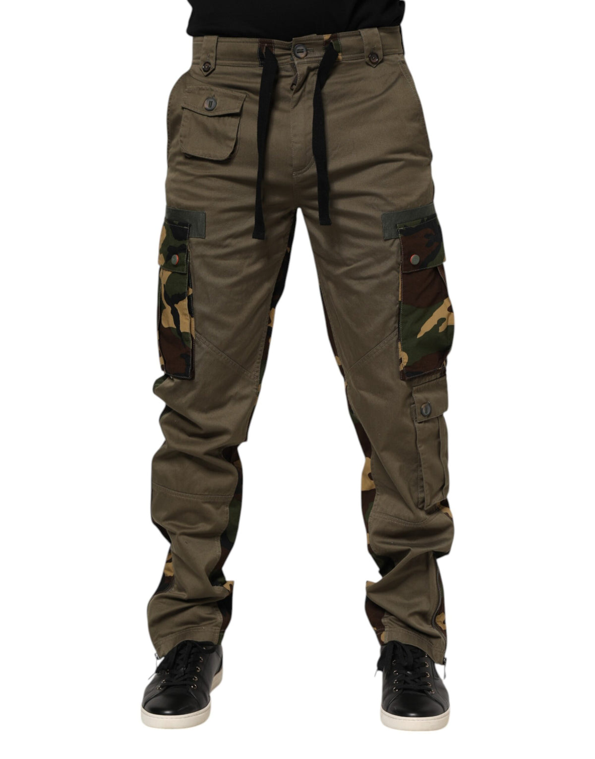 Pantalon cargo camouflage en coton marron de Dolce &amp; Gabbana