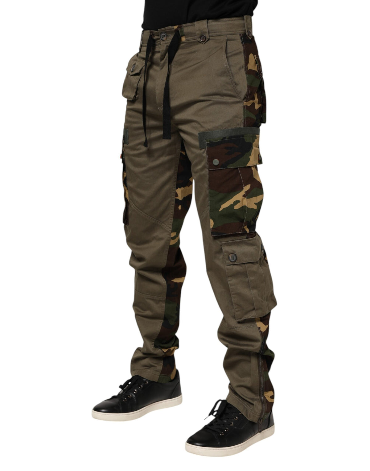 Pantalon cargo camouflage en coton marron de Dolce &amp; Gabbana