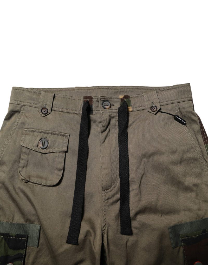 Pantalon cargo camouflage en coton marron de Dolce &amp; Gabbana