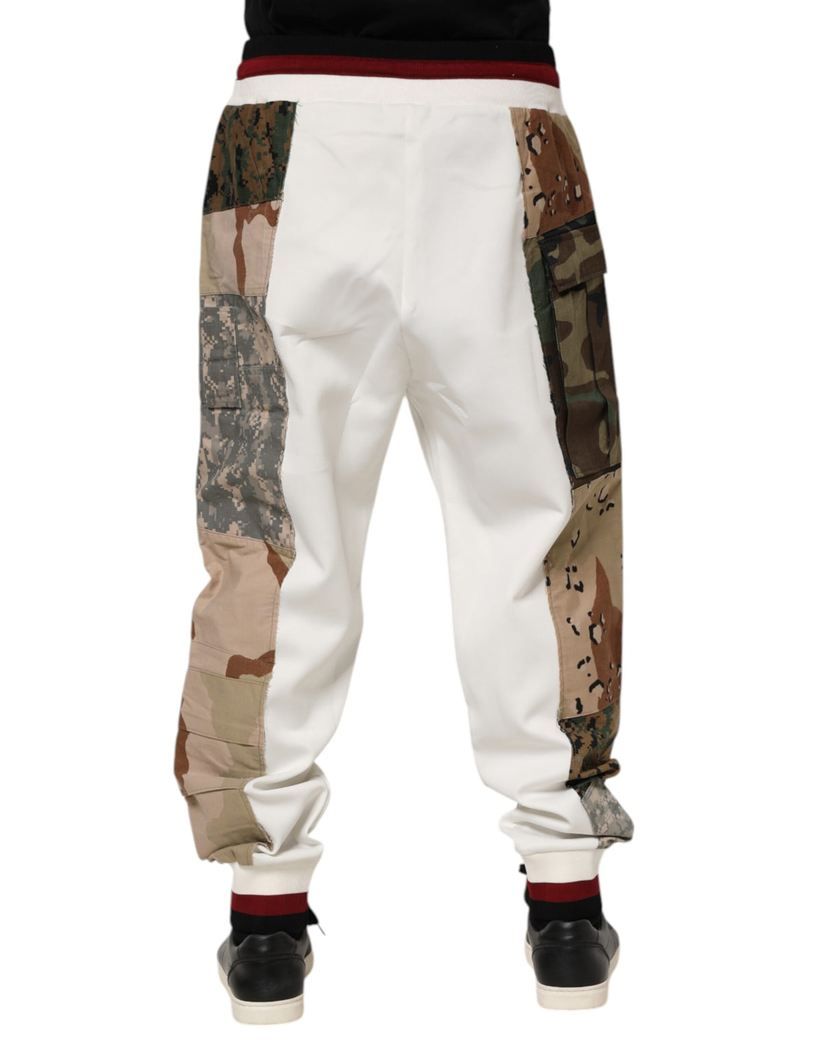Pantalon de jogging patchwork blanc Dolce & Gabbana