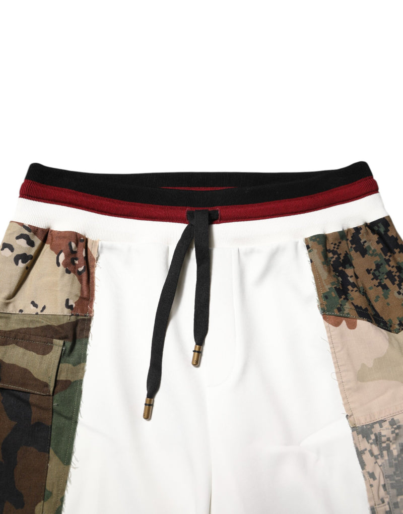 Dolce & Gabbana White Patchwork Jogger Pants