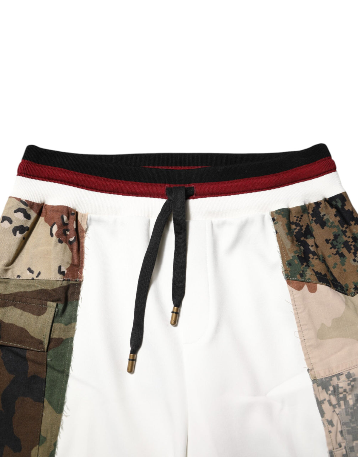 Pantalon de jogging homme blanc à patchwork Dolce &amp; Gabbana