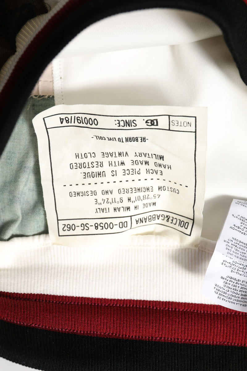 Dolce & Gabbana White Patchwork Mens Jogger Pants