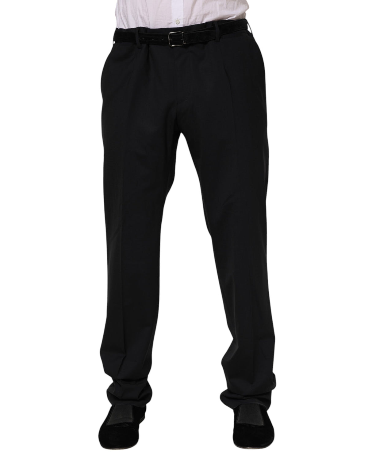Pantalon tailleur noir en laine de Dolce &amp; Gabbana