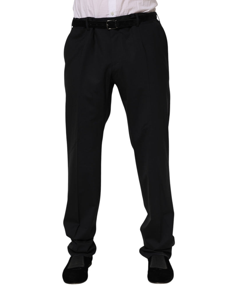 Dolce &amp; Gabbana zwarte wollen formele pantalon