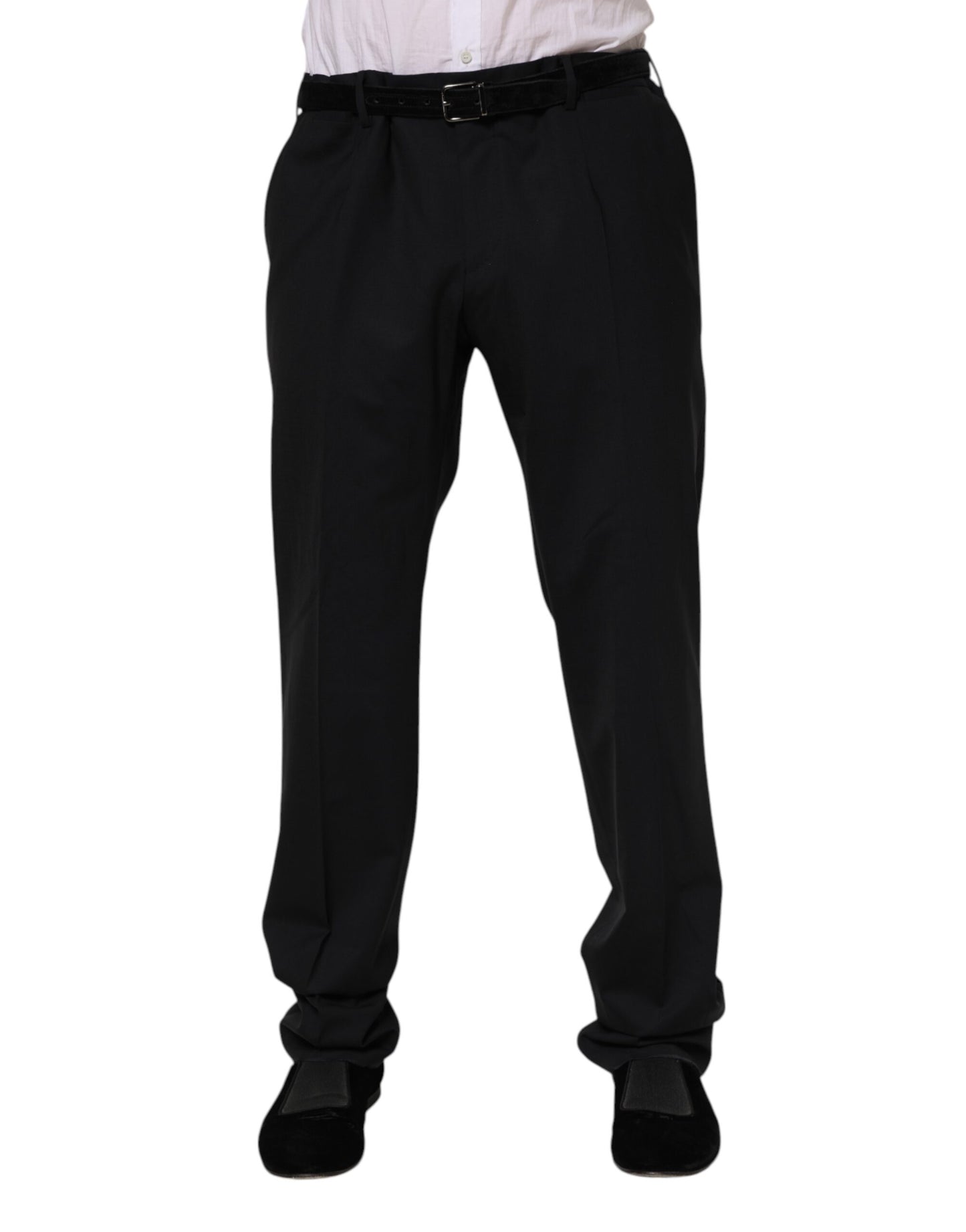 Pantalon tailleur noir en laine de Dolce &amp; Gabbana