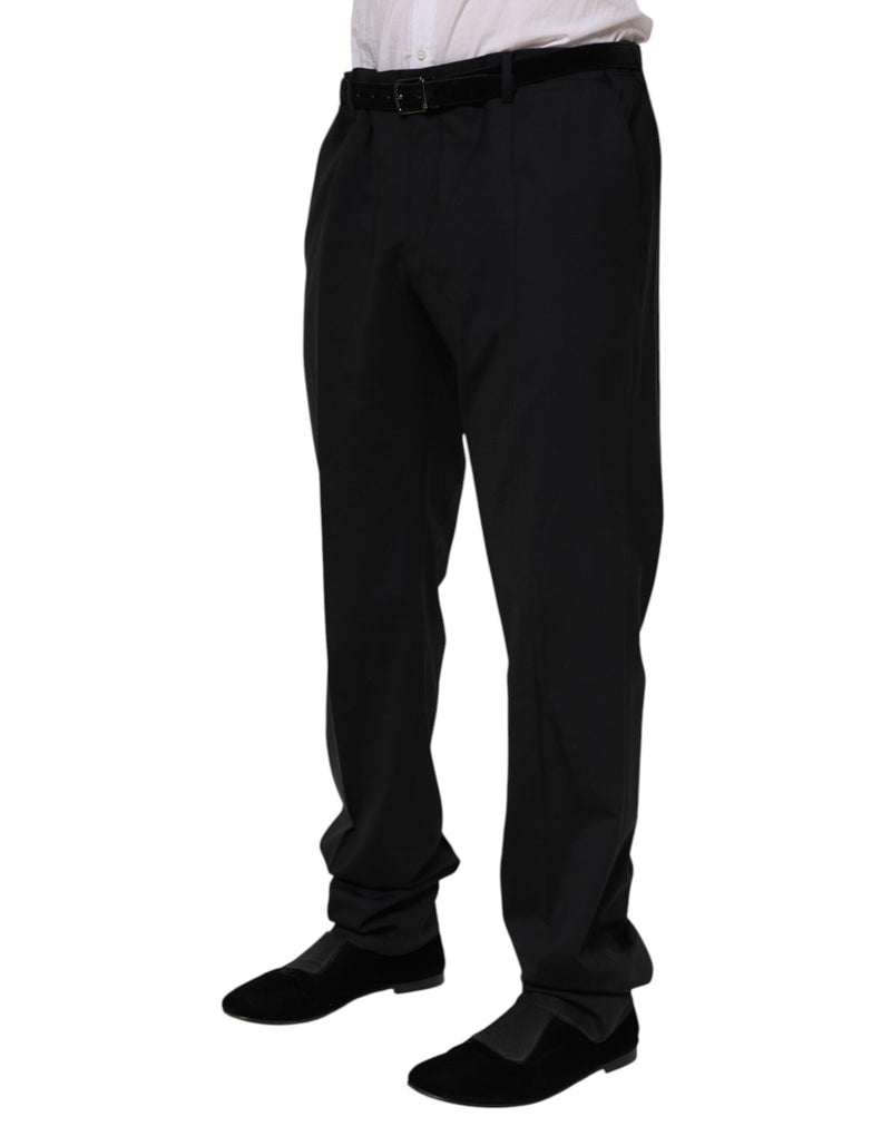 Dolce &amp; Gabbana zwarte wollen formele pantalon