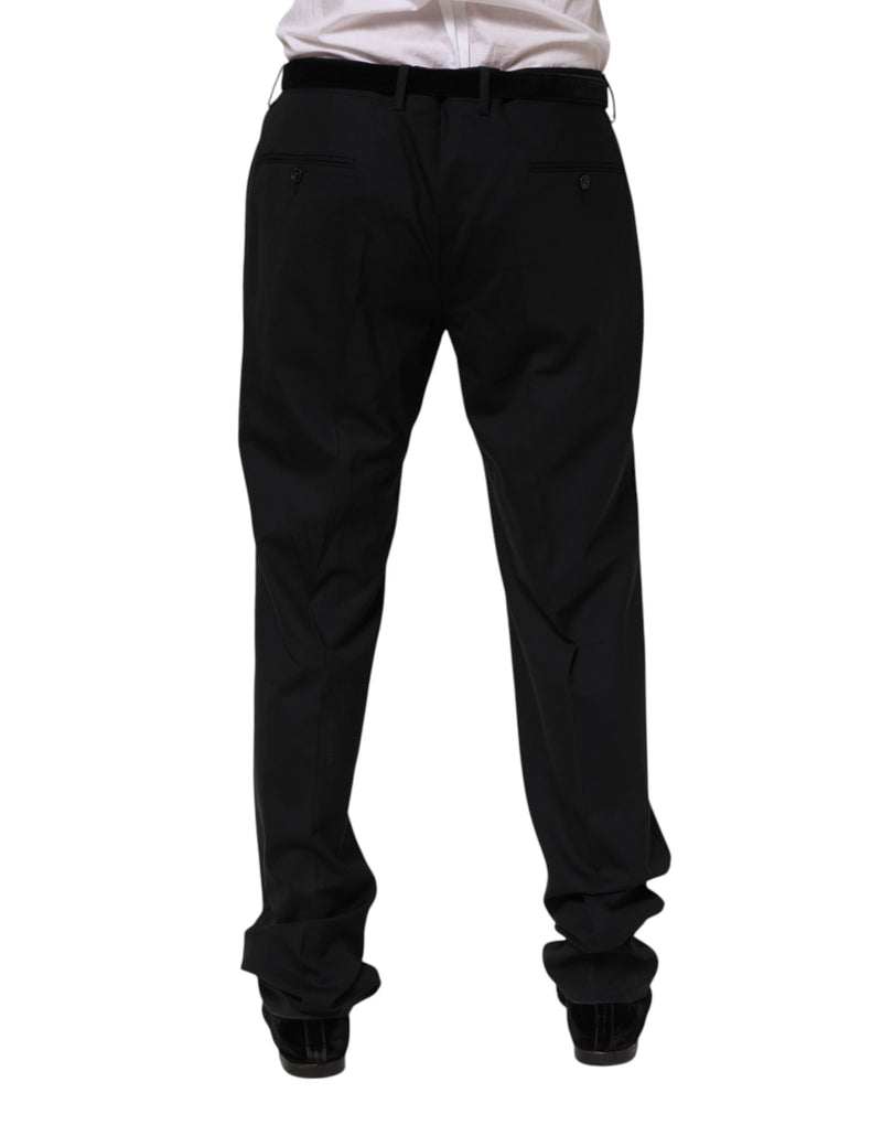 Dolce &amp; Gabbana zwarte wollen formele pantalon