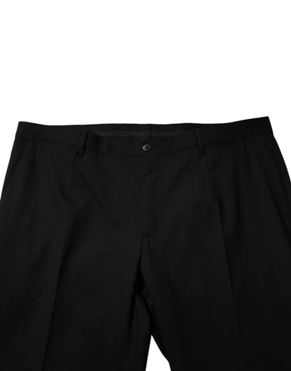 Dolce & Gabbana Black Wool Formal Dress Pants