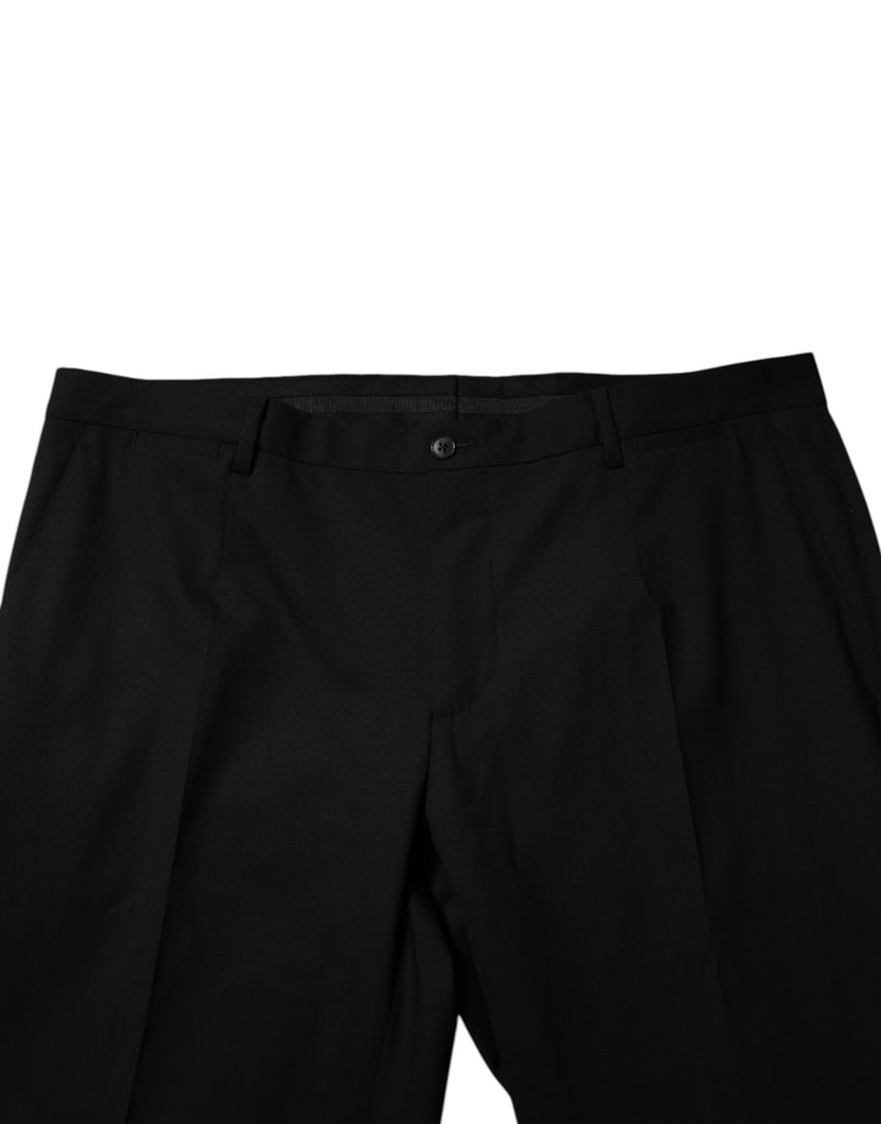 Dolce &amp; Gabbana zwarte wollen formele pantalon