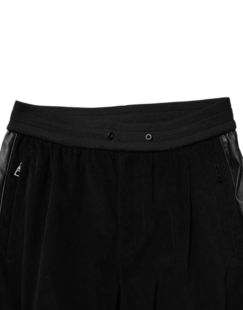 Dolce &amp; Gabbana zwarte katoenen cargo joggingbroek voor heren