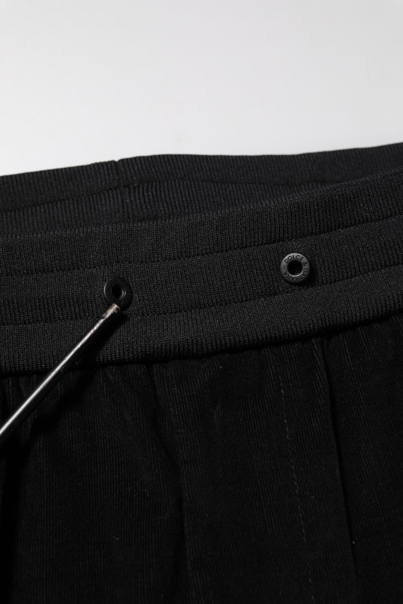 Dolce &amp; Gabbana zwarte katoenen cargo joggingbroek voor heren