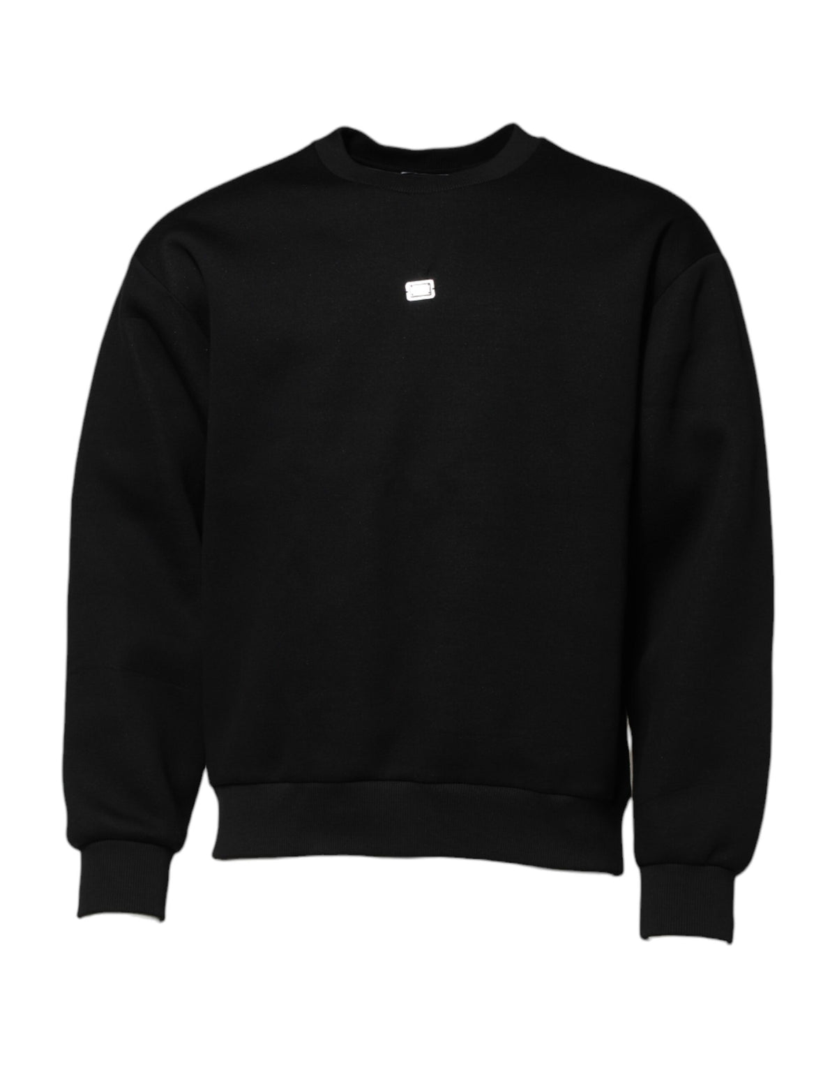 Pull en modal noir avec plaque DG logo de Dolce &amp; Gabbana