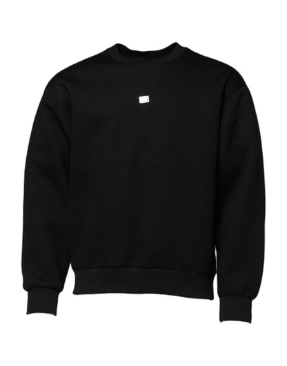 Pull en modal noir avec plaque DG logo de Dolce &amp; Gabbana