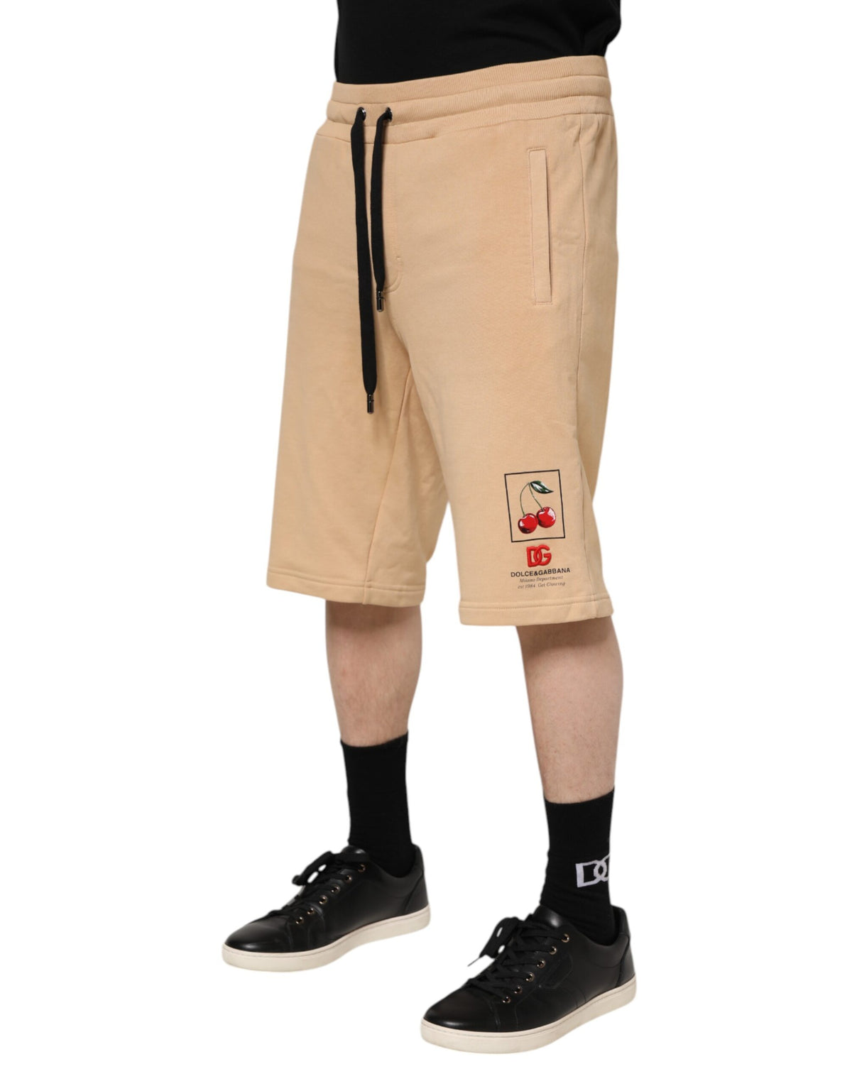 Shorts Bermuda en coton jaune pour homme de Dolce &amp; Gabbana