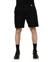 Shorts Bermuda pour homme en coton noir, longueur genou, Dolce &amp; Gabbana