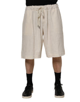Shorts Bermuda en coton ivoire pour homme Dolce &amp; Gabbana