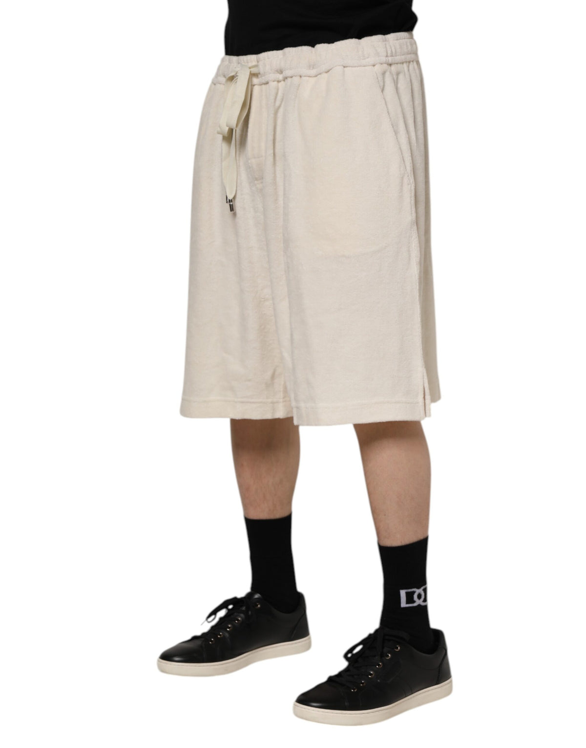 Shorts Bermuda en coton ivoire pour homme Dolce &amp; Gabbana
