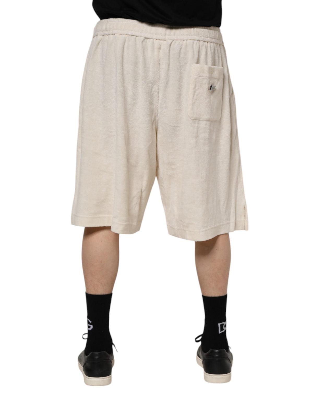Shorts Bermuda en coton ivoire pour homme Dolce &amp; Gabbana
