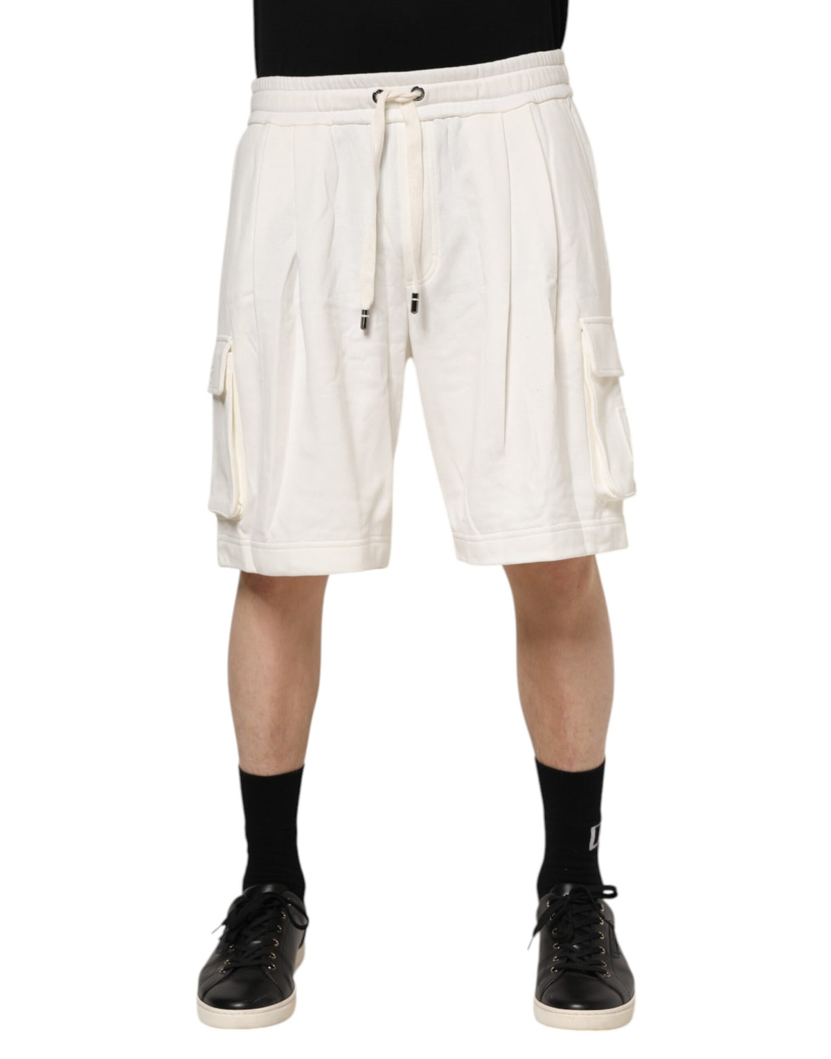 Shorts Bermuda Cargo en coton blanc Dolce &amp; Gabbana