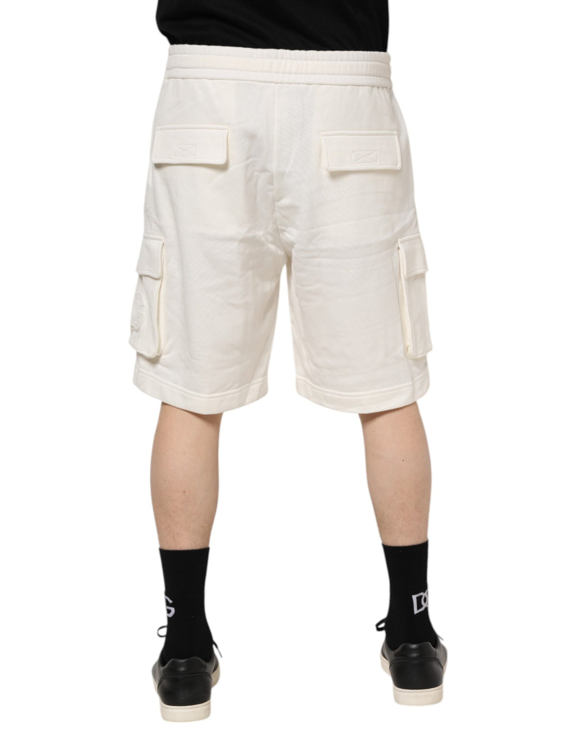 Shorts Bermuda Cargo en coton blanc Dolce &amp; Gabbana