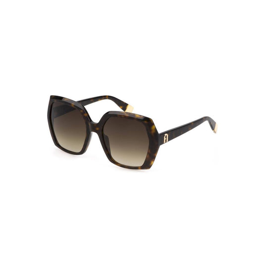 Furla Bruine Acetaat Dames Zonnebril