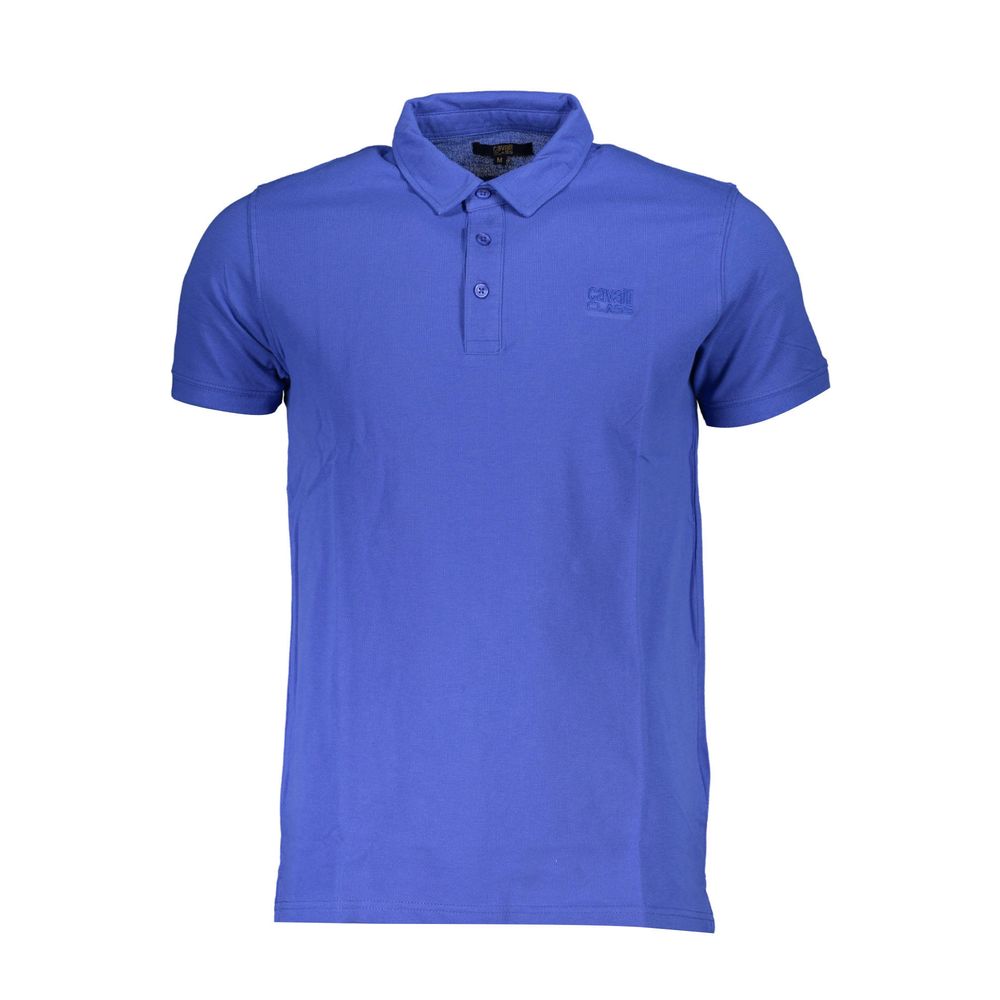 Cavalli Class Blauw Katoenen Poloshirt