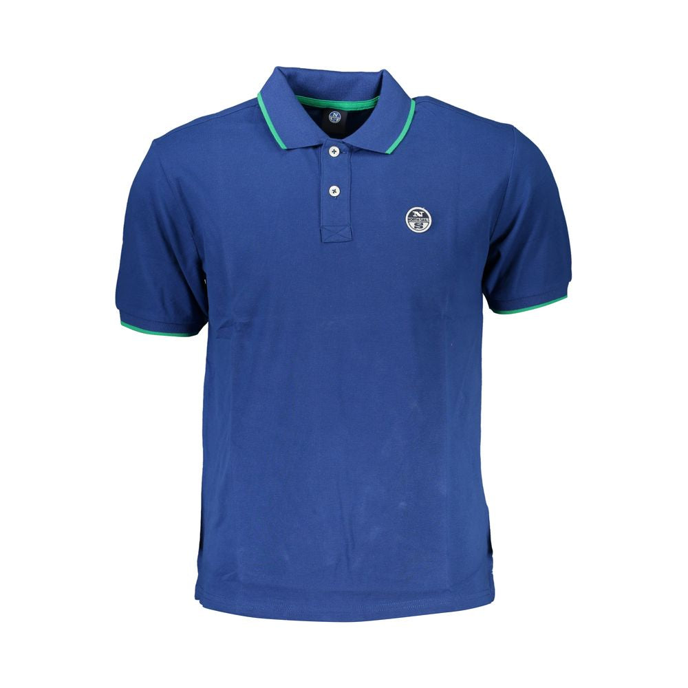 North Sails Blue Cotton Men Polo Shirt - Timeless Style