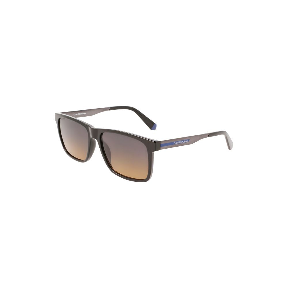 Lunettes de soleil en plastique noir Calvin Klein