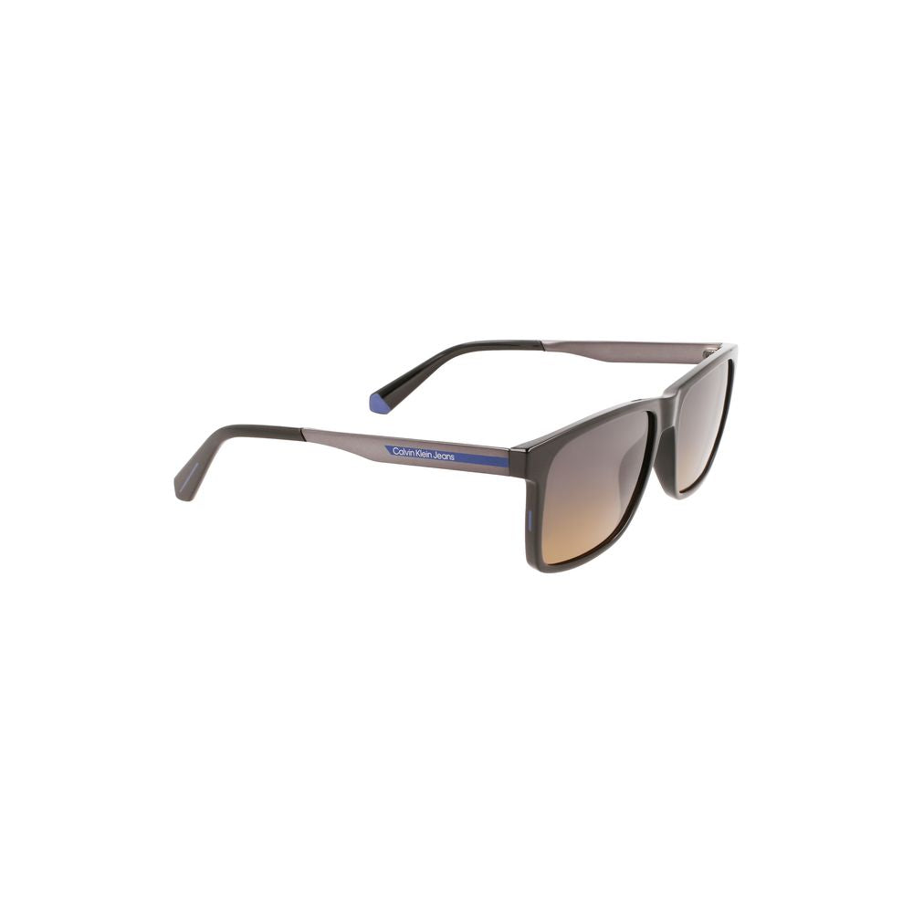 Lunettes de soleil en plastique noir Calvin Klein