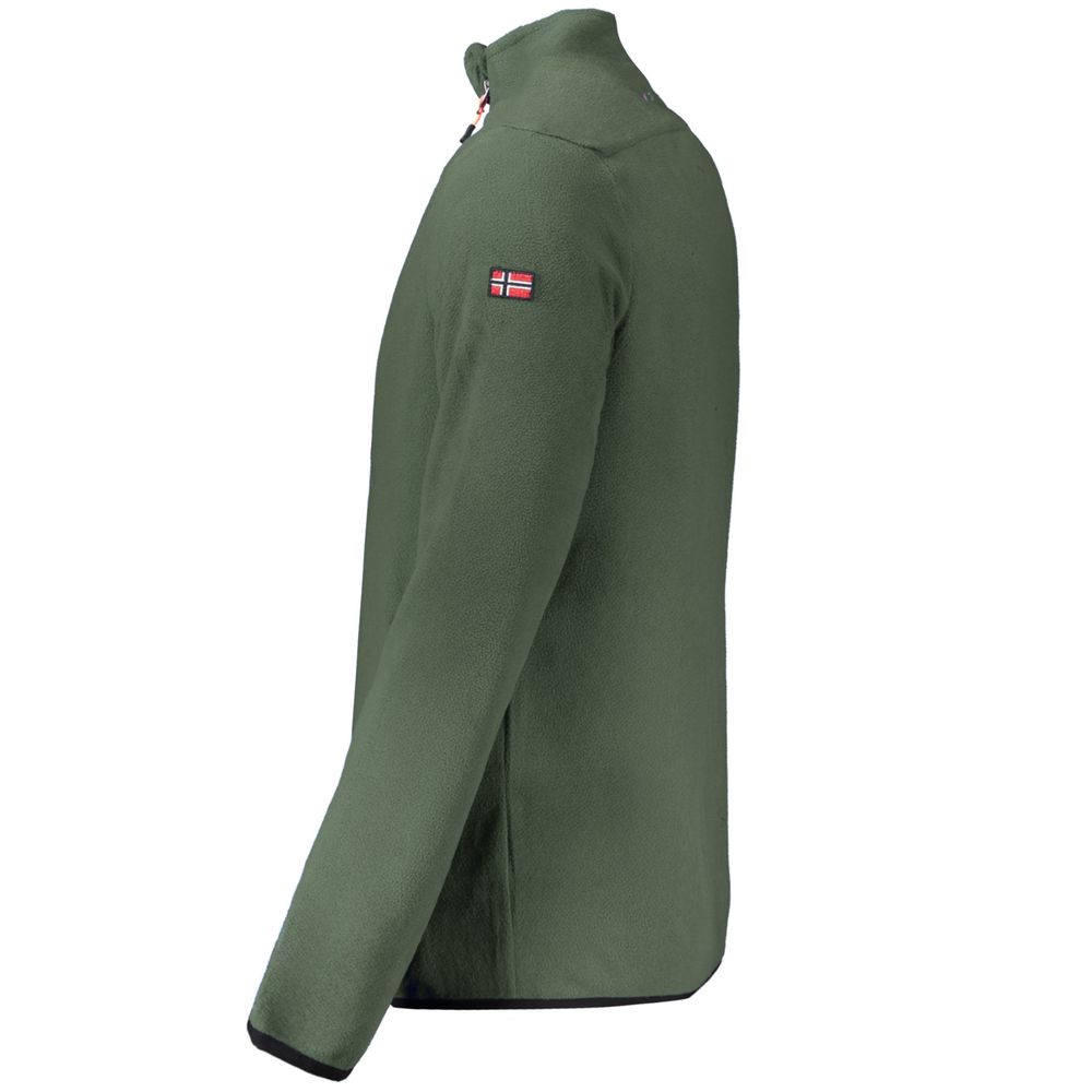 Pull en polyester vert pour homme, Norvège 1963