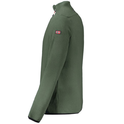 Pull en polyester vert pour homme, Norvège 1963