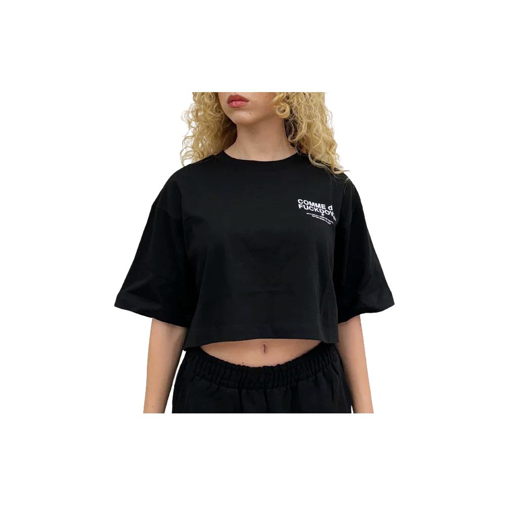 Comme Des Fuckdown Zwarte Katoenen Tops & T-shirts