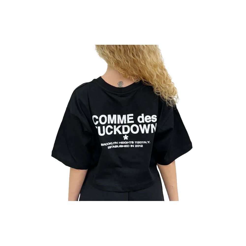 Comme Des Fuckdown Zwarte Katoenen Tops & T-shirts
