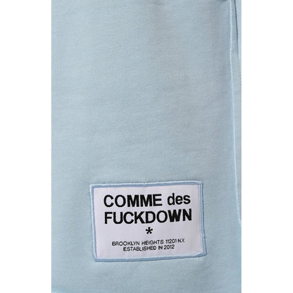 Comme Des Fuckdown blauwe katoenen korte broek