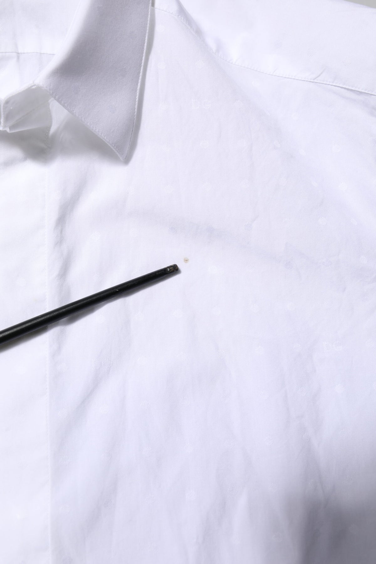 Chemise habillée blanche en coton doré Dolce &amp; Gabbana