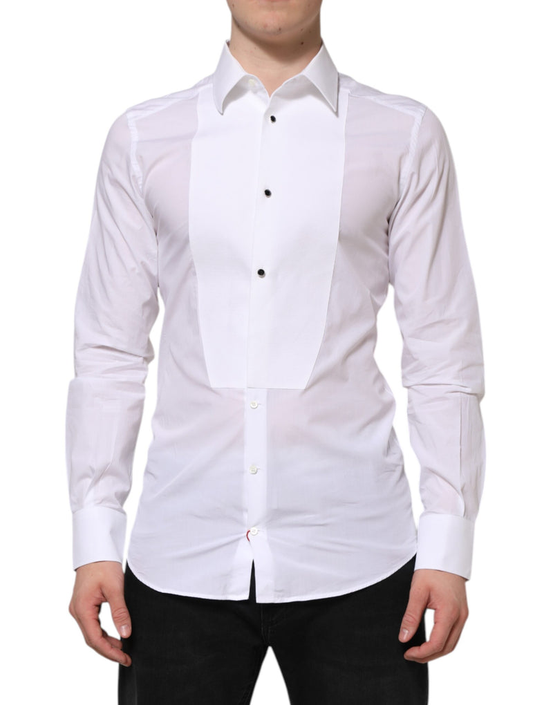 Dolce &amp; Gabbana wit katoenen GOLD bib poplin overhemd voor heren