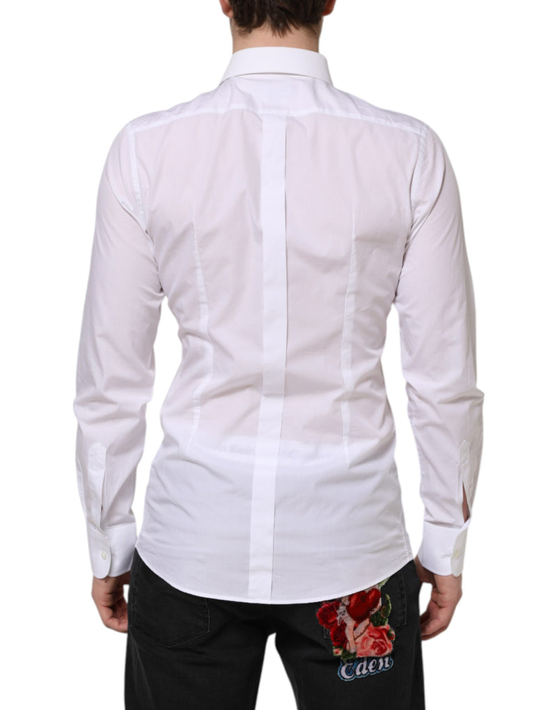 Dolce &amp; Gabbana wit katoenen GOLD bib poplin overhemd voor heren