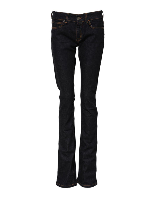 Jeans skinny en coton bleu foncé taille mi-hauteur GF Ferre