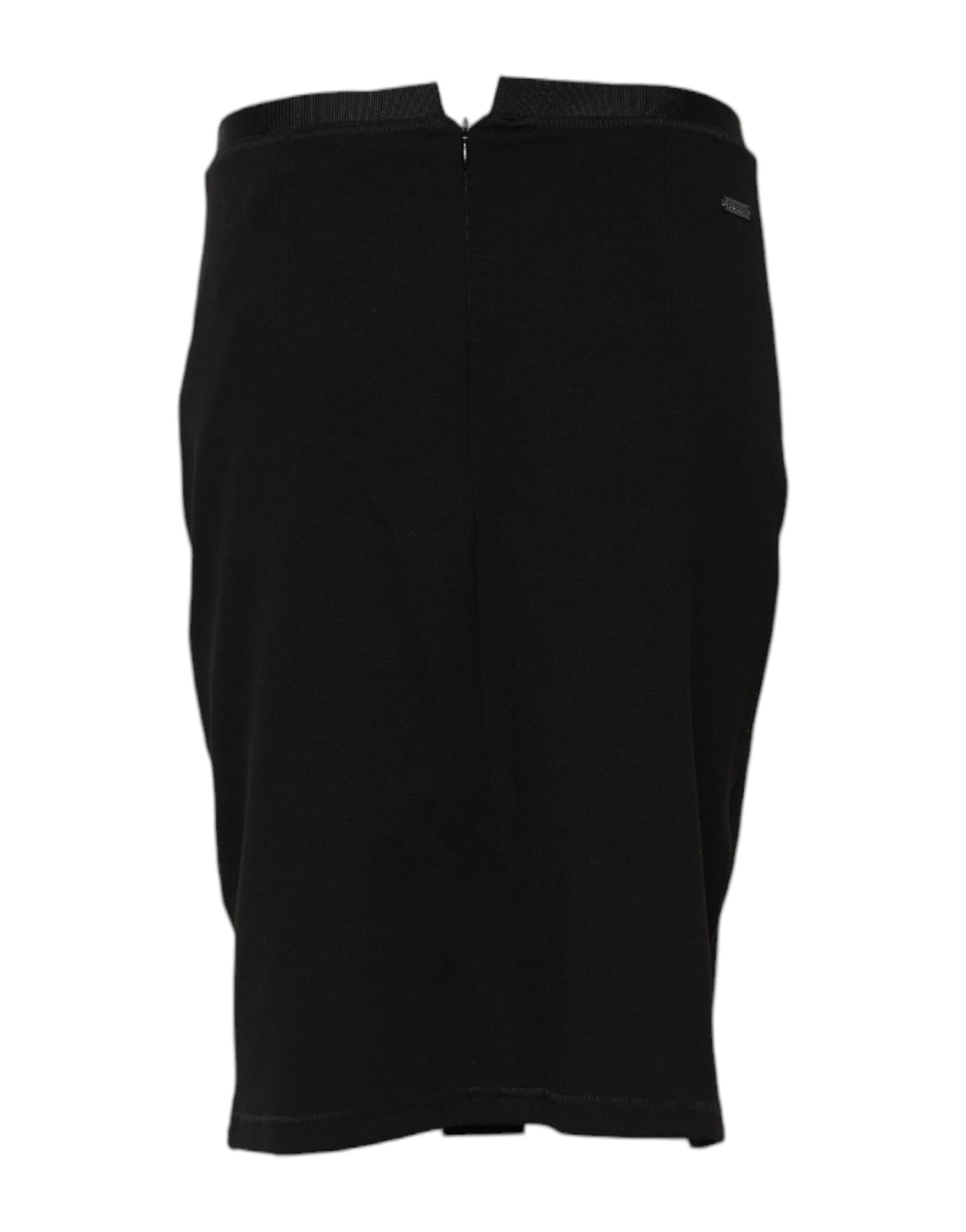 Jupe crayon noire en polyester de GF Ferre, longueur au genou.