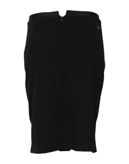 Jupe crayon noire en polyester de GF Ferre, longueur au genou.