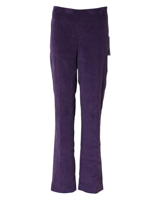 Pantalon évasé taille haute violet de BENCIVENGA