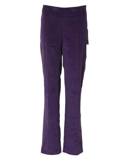 Pantalon évasé taille haute violet de BENCIVENGA