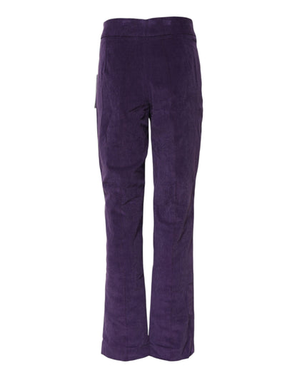 Pantalon évasé taille haute violet de BENCIVENGA