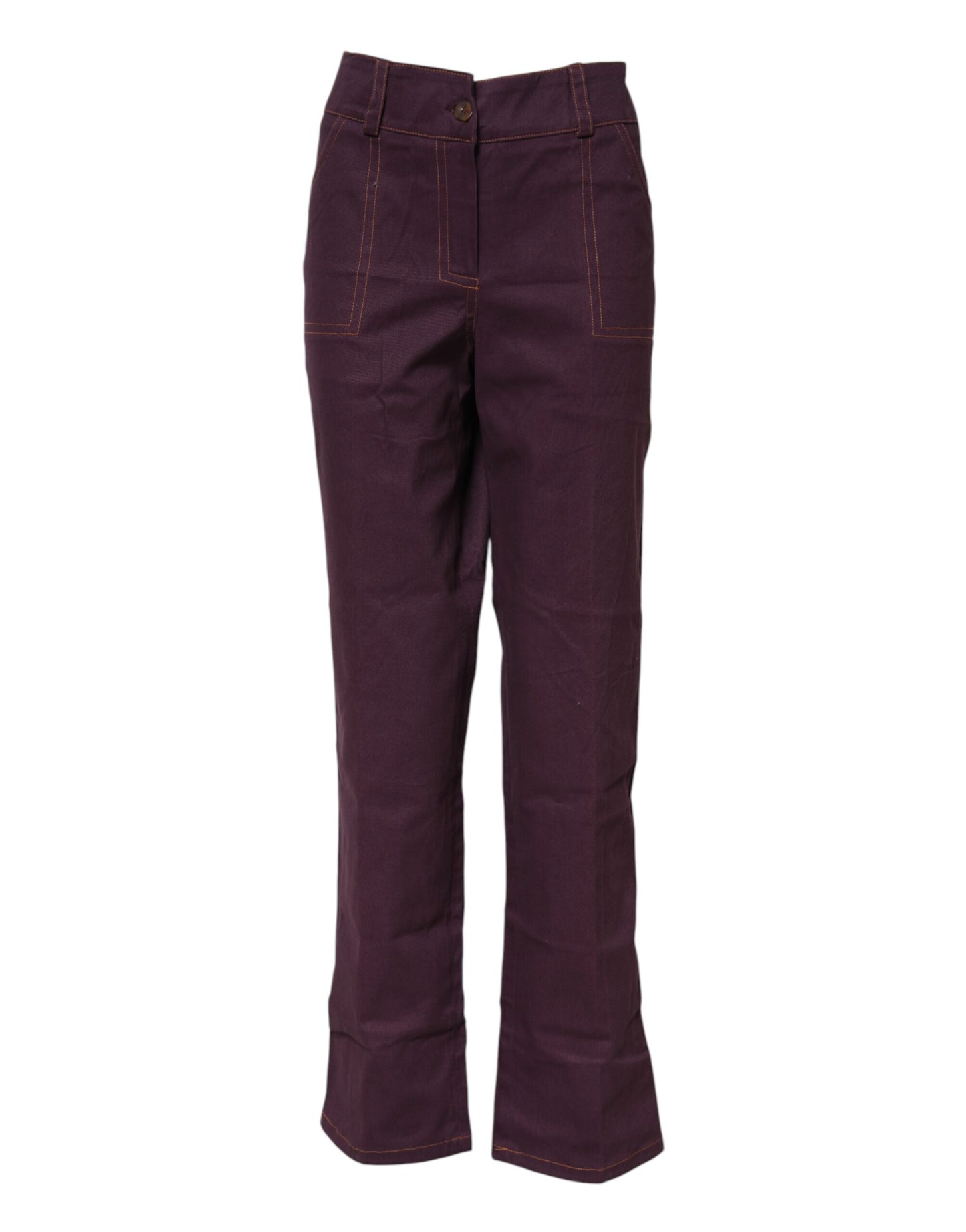 BENCIVENGA Pantalon violet taille haute et coupe évasée