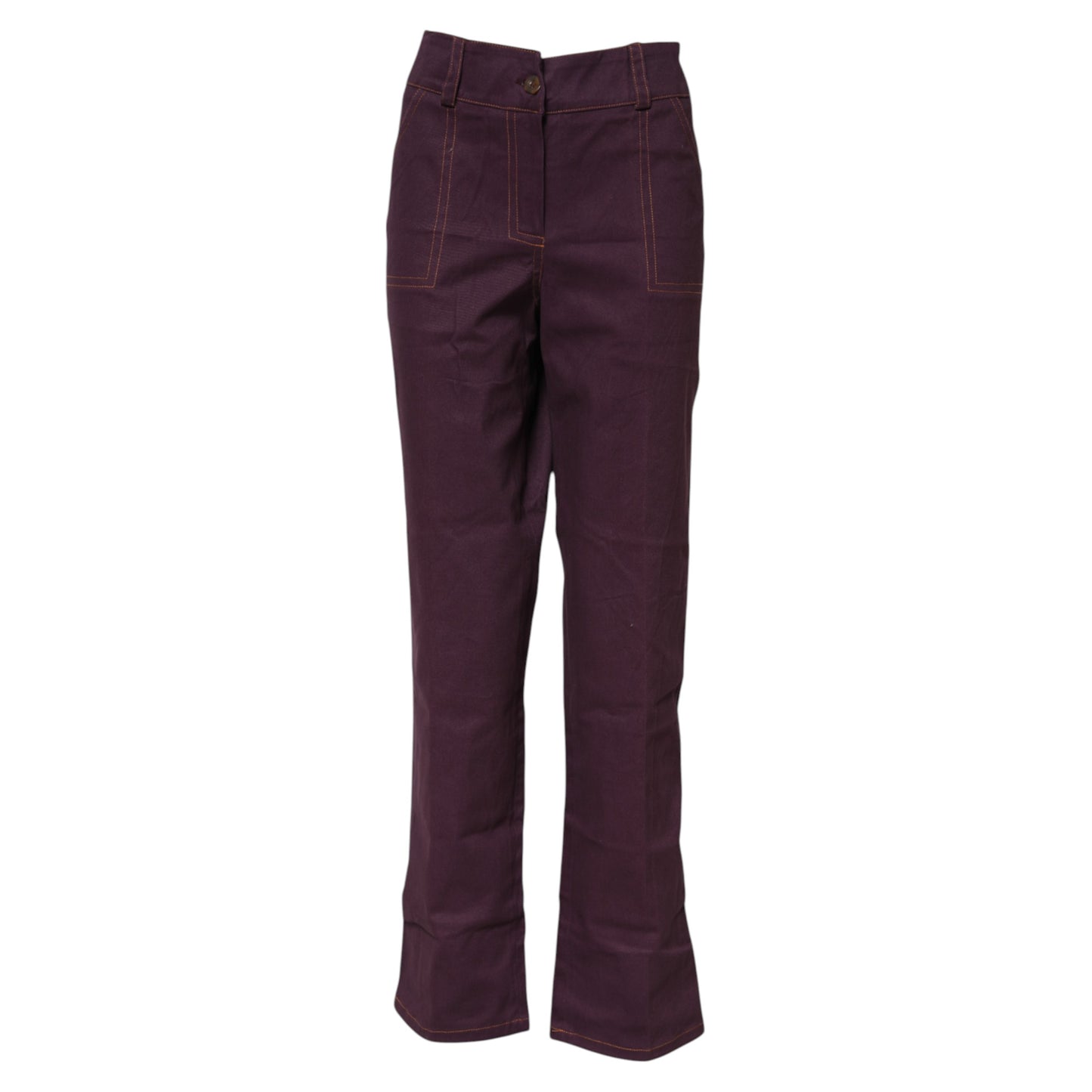 BENCIVENGA Pantalon violet taille haute et coupe évasée