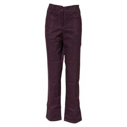 BENCIVENGA Pantalon violet taille haute et coupe évasée