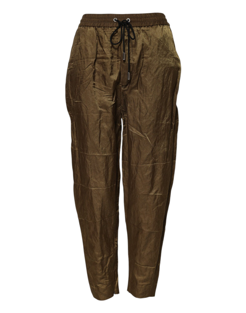 Dsquared² Brown Mid Waisted Women Sweatpants - Stylish Comfort
